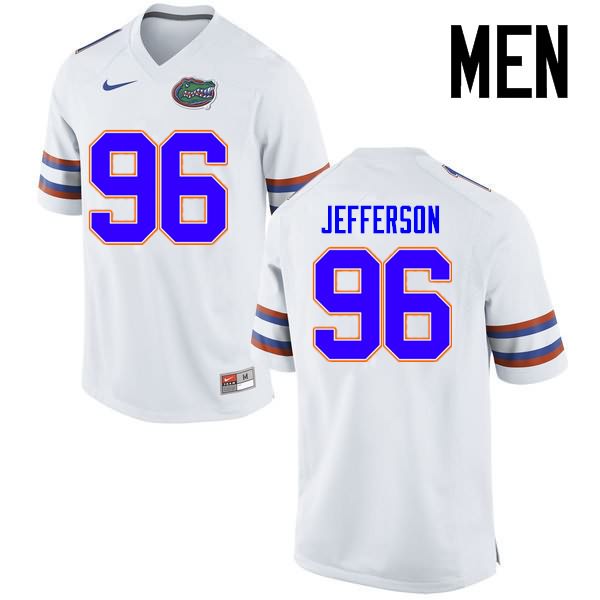 Men's NCAA Florida Gators Cece Jefferson #96 Stitched Authentic Nike White College Football Jersey THY8165CX